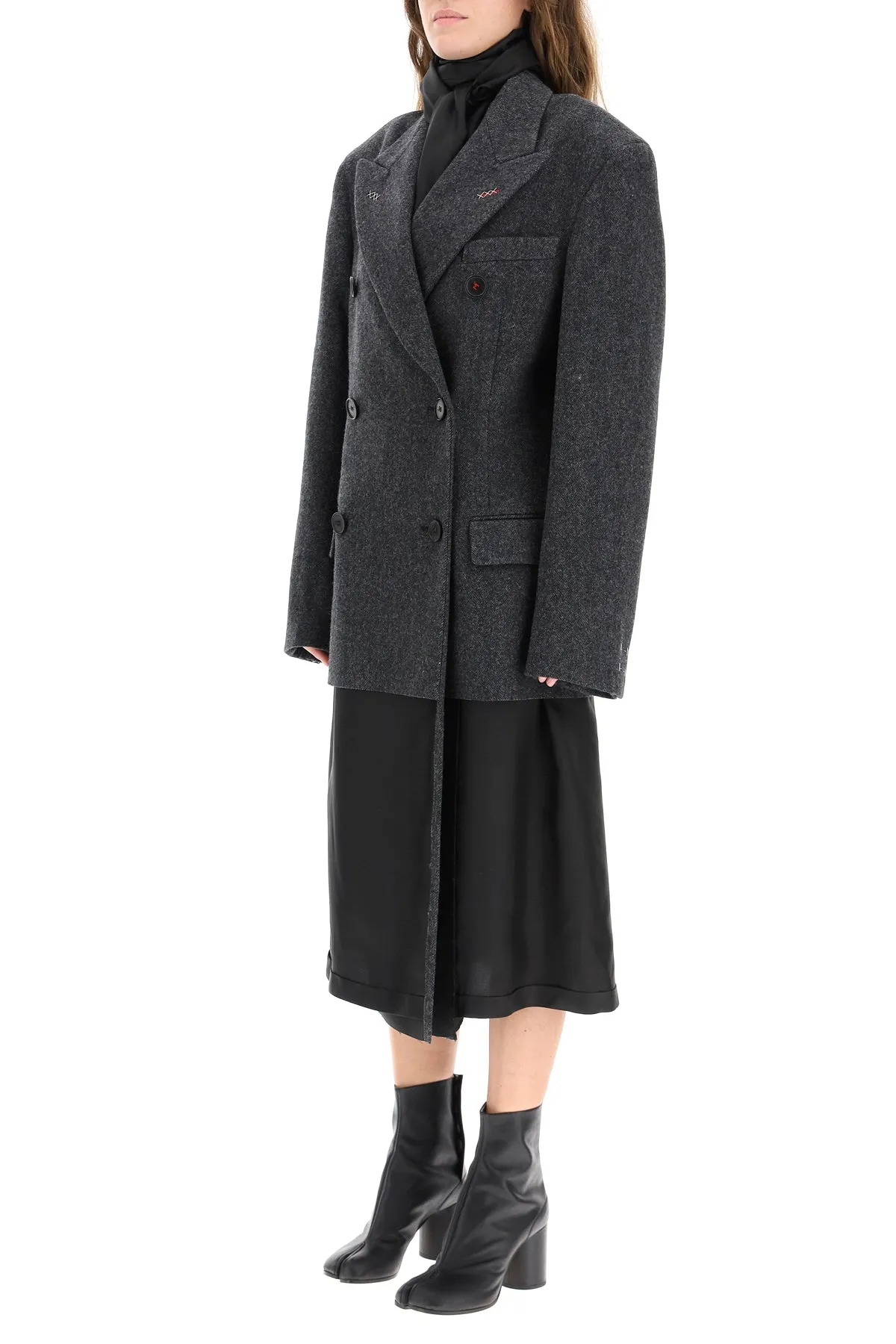 Maison Margiela Double Breasted Layered Coat