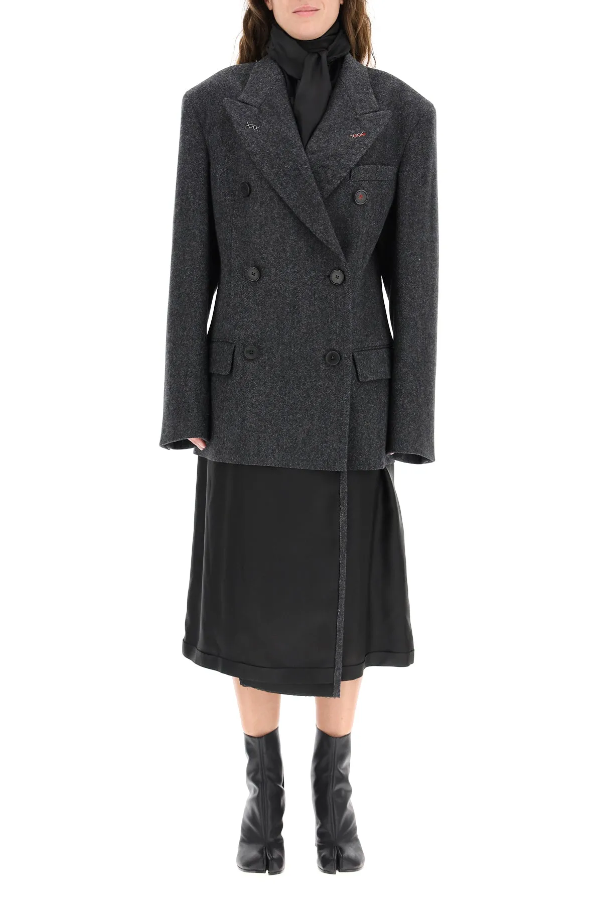 Maison Margiela Double Breasted Layered Coat