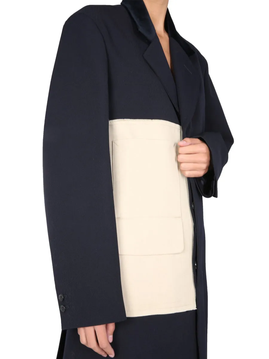 Maison Margiela Panelled Mid-Length Coat