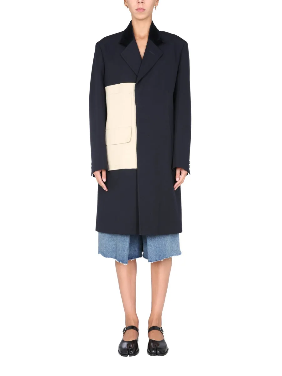 Maison Margiela Panelled Mid-Length Coat