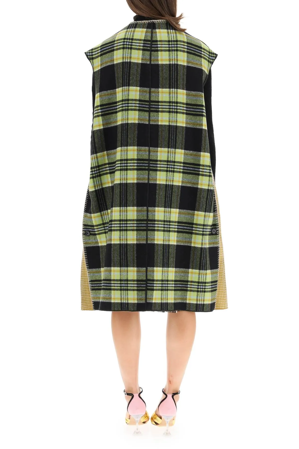 Marni Check Reversible Sleeveless Coat