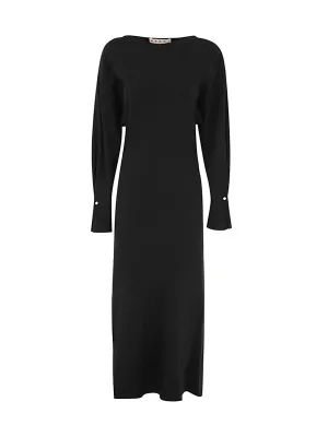 Marni Long Sleeved Crepe Dress
