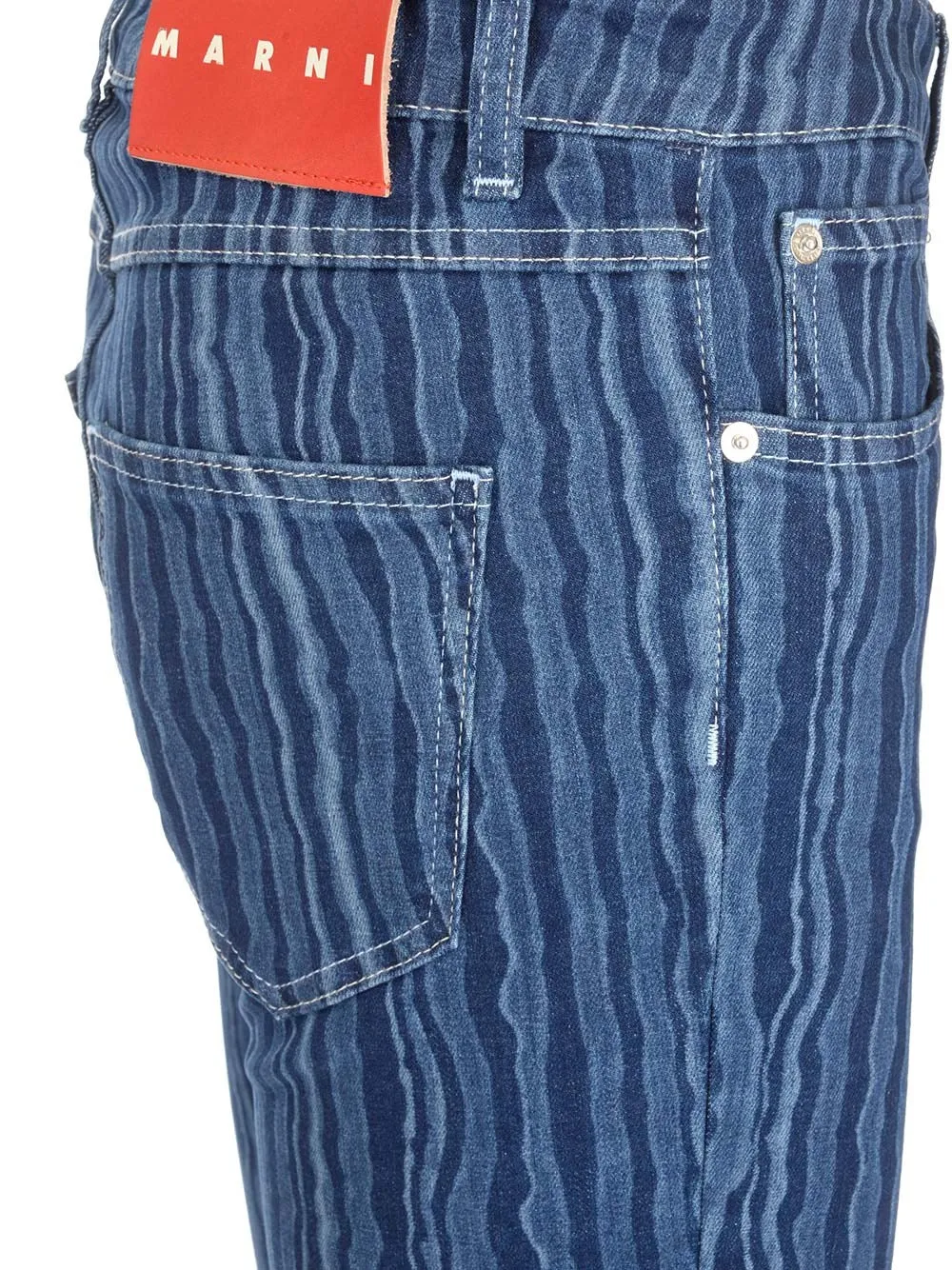 Marni Printed Flared Jeans