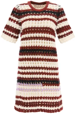Marni Stripe Knit Crewneck Dress