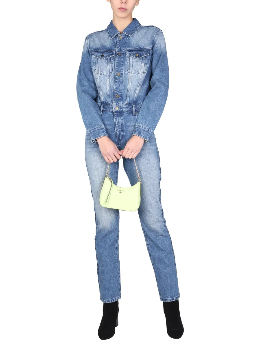 Michael Michael Kors Buttoned Denim Jumpsuit