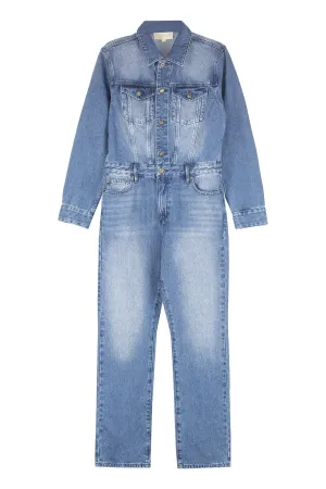 Michael Michael Kors Buttoned Denim Jumpsuit