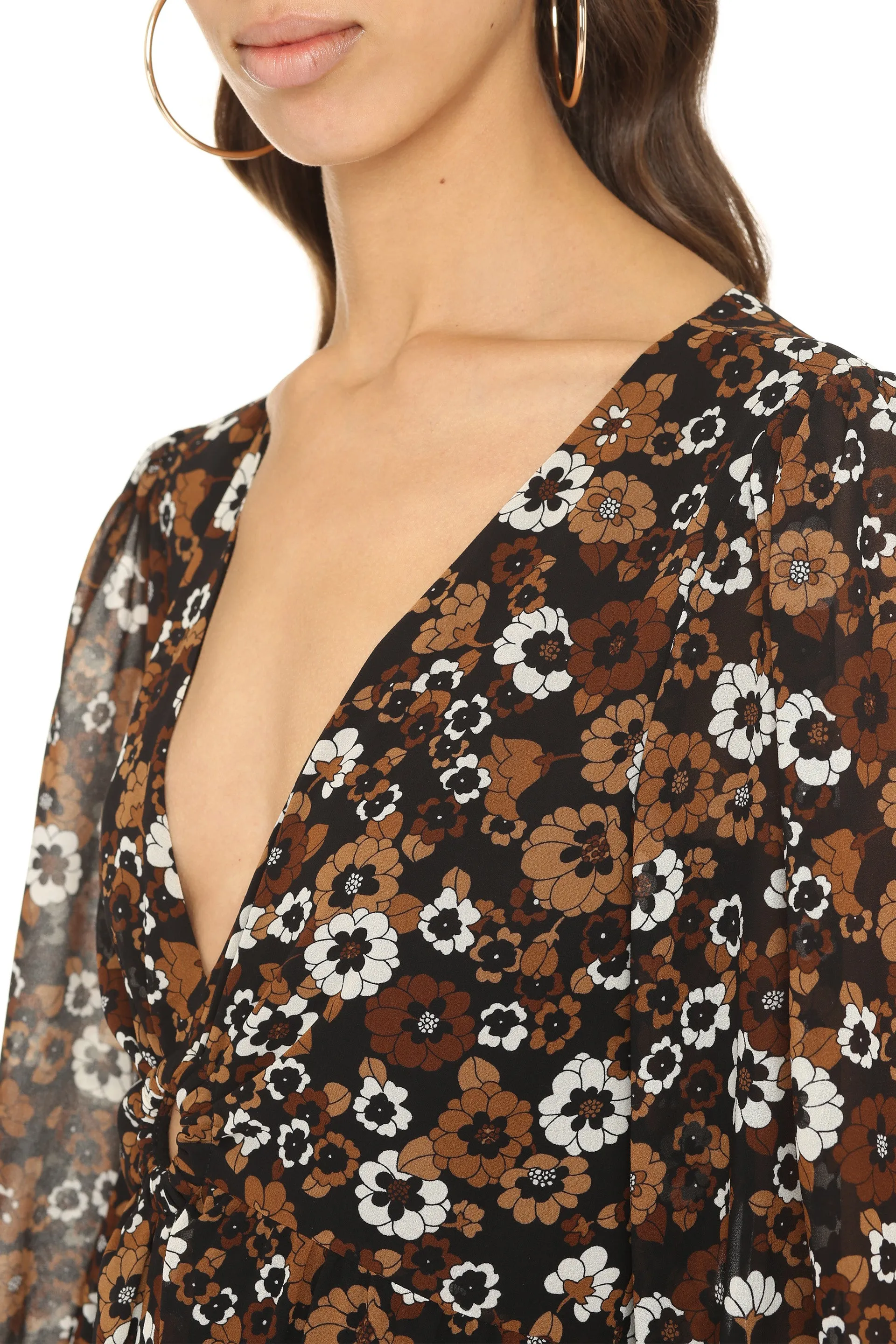 Michael Michael Kors Georgette Floral Jumpsuit
