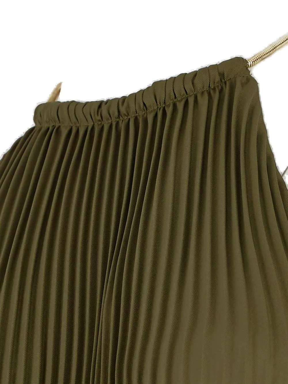 Michael Michael Kors Halterneck Pleated Jumpsuit