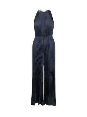 Michael Michael Kors Halterneck Pleated Jumpsuit