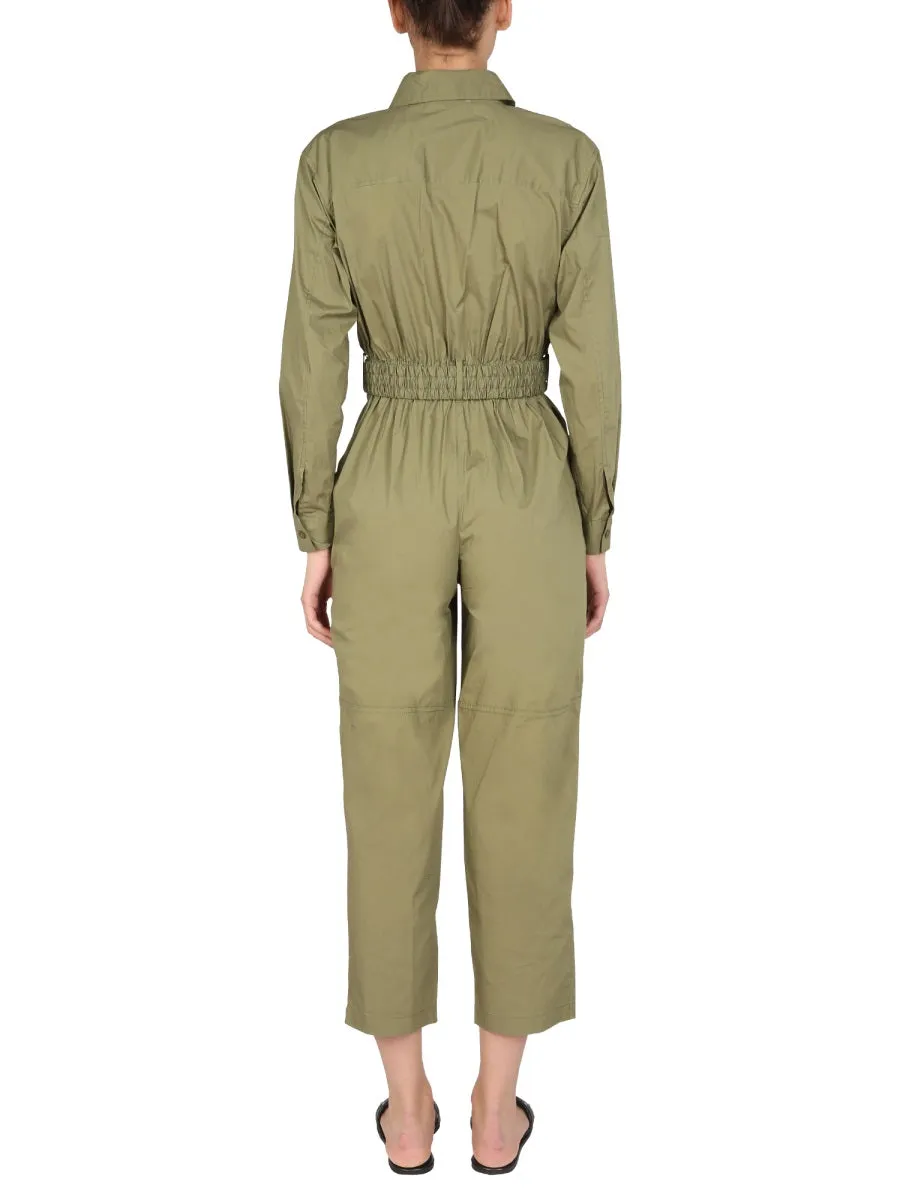 Michael Michael Kors Logo Buckle Long-Sleeved Jumpsuit