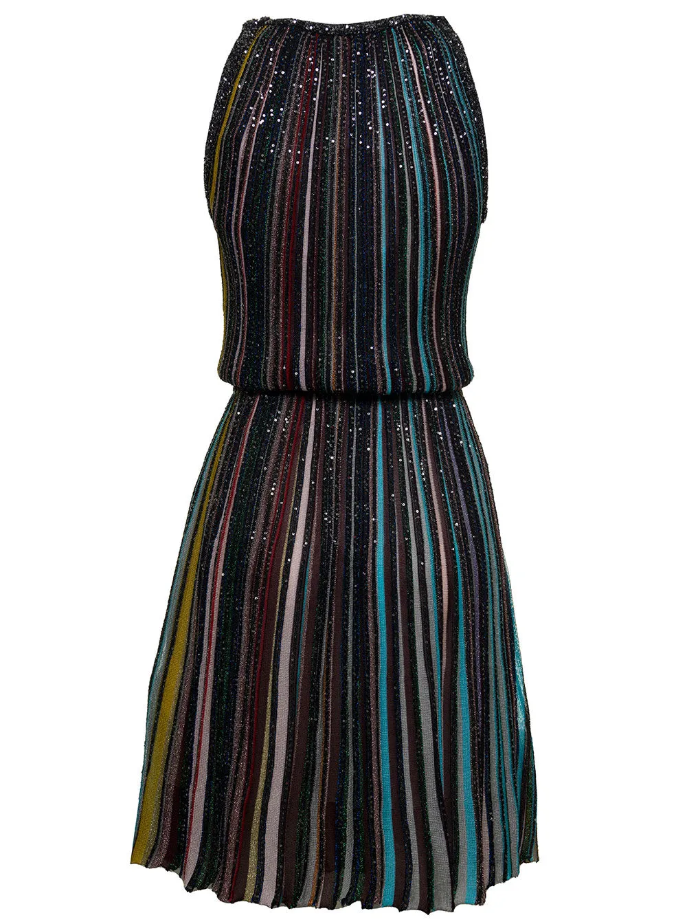 Missoni Pleated Sleeveless Mini Dress