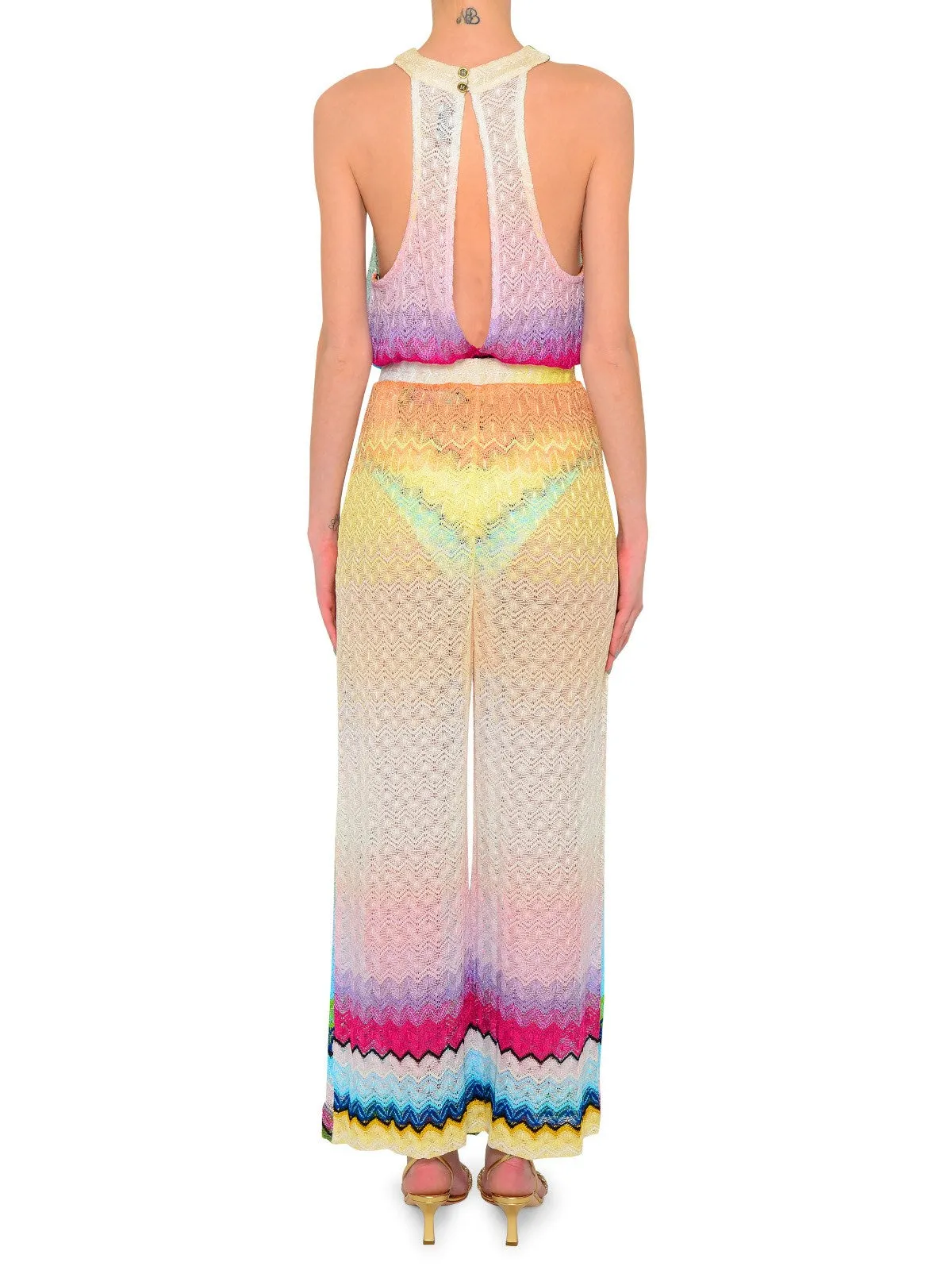 Missoni Zig-Zag Sleeveless Woven Jumpsuit