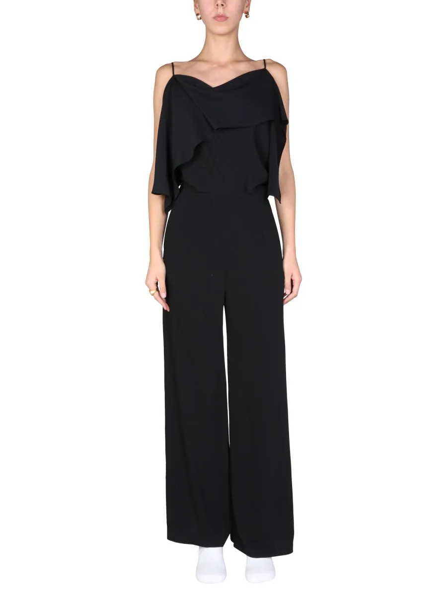 MM6 Maison Margiela Strapped Layered Cowl Neck Jumpsuit