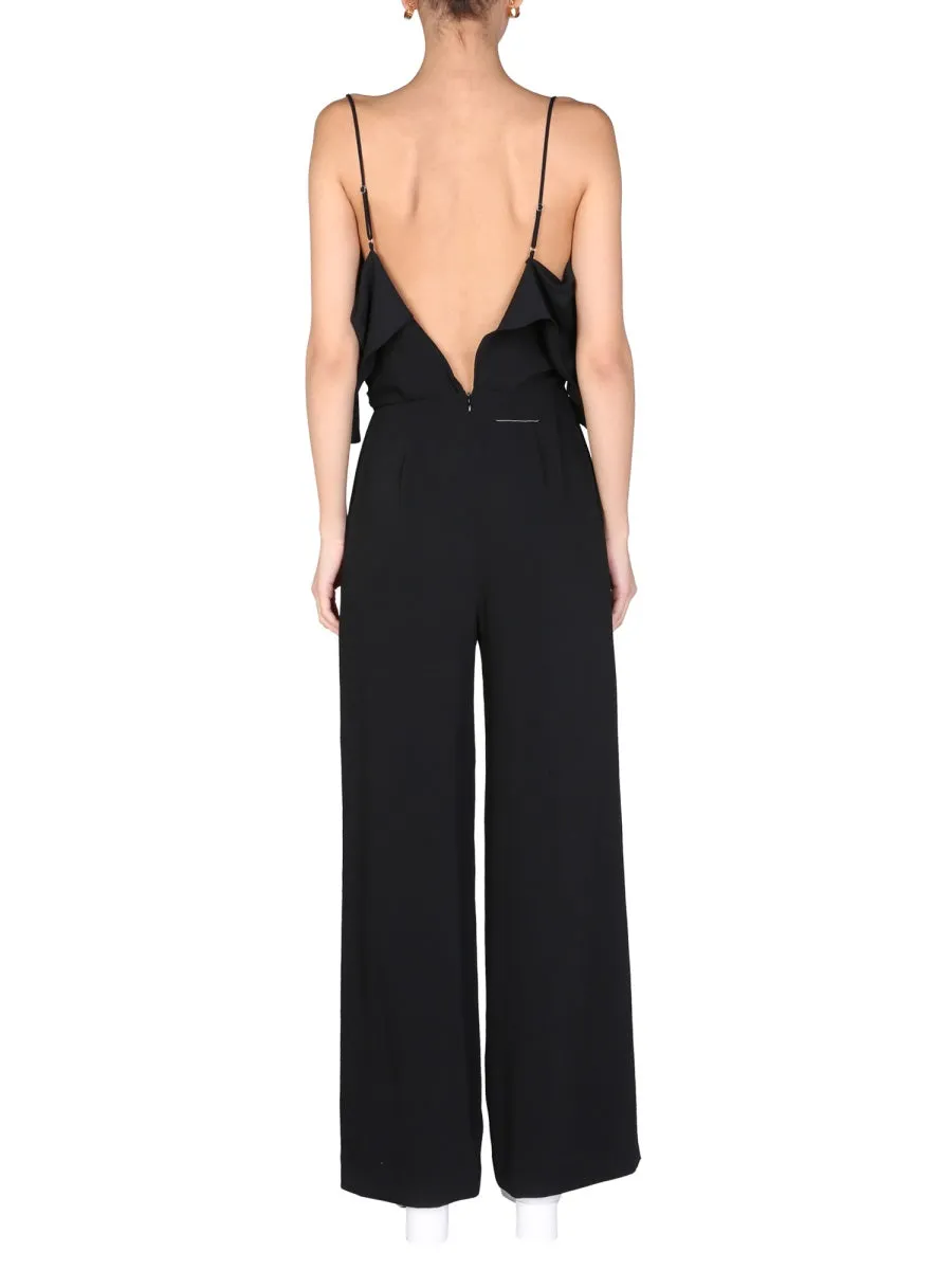 MM6 Maison Margiela Strapped Layered Cowl Neck Jumpsuit
