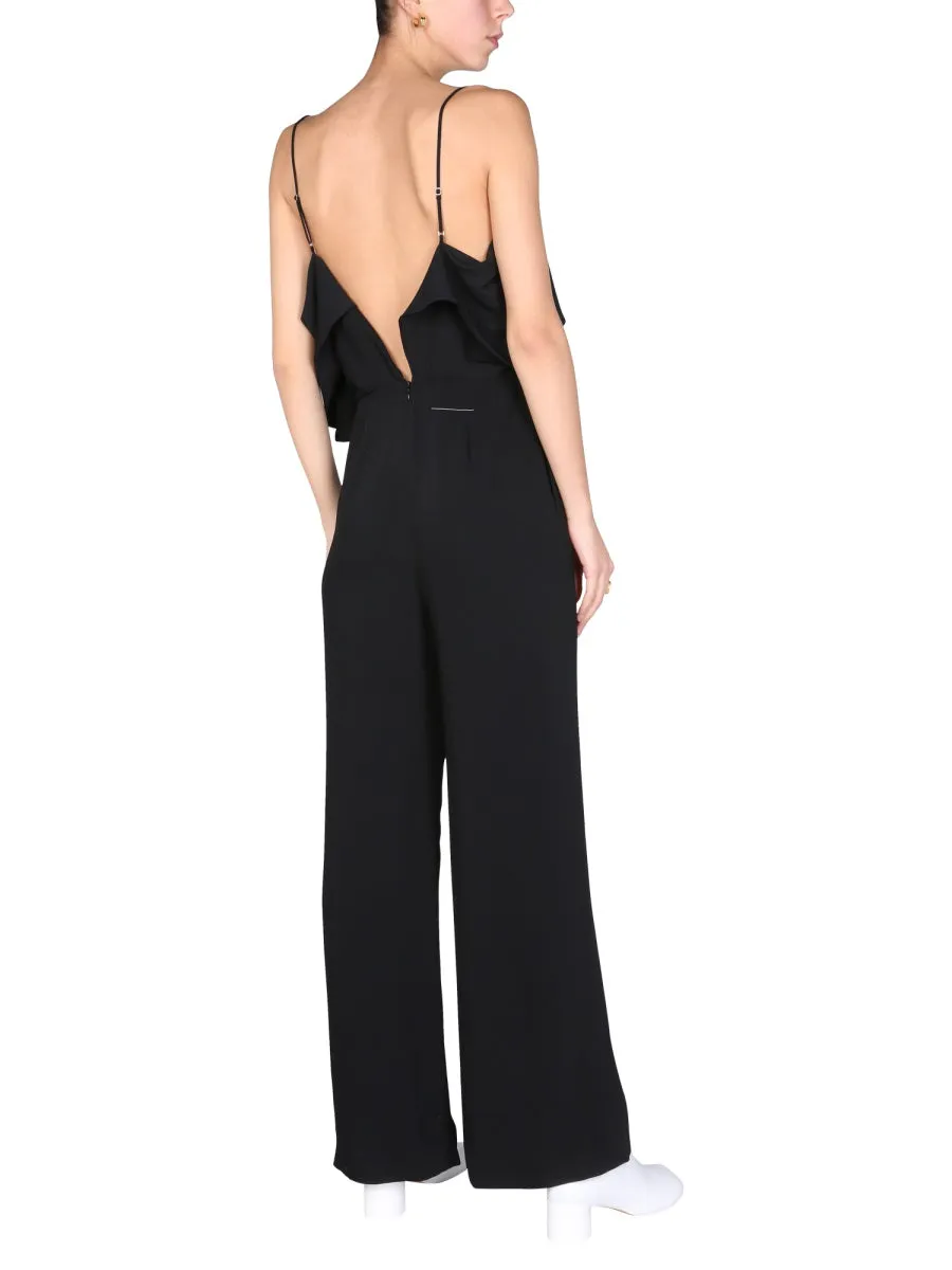 MM6 Maison Margiela Strapped Layered Cowl Neck Jumpsuit