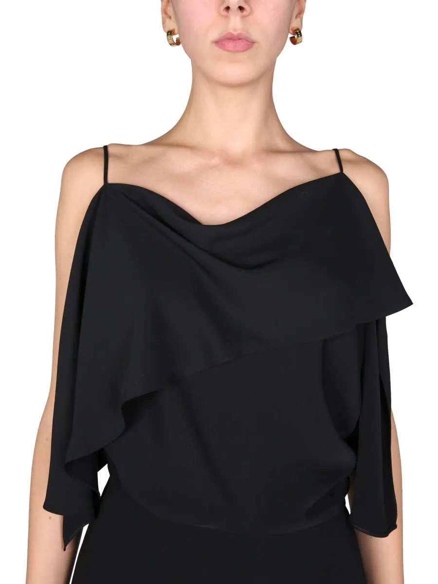 MM6 Maison Margiela Strapped Layered Cowl Neck Jumpsuit