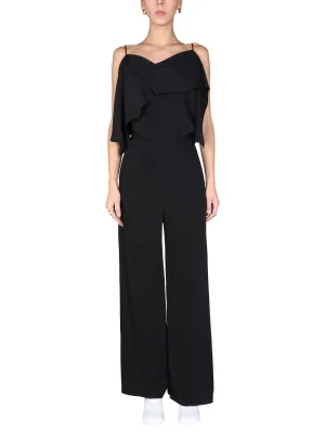 MM6 Maison Margiela Strapped Layered Cowl Neck Jumpsuit