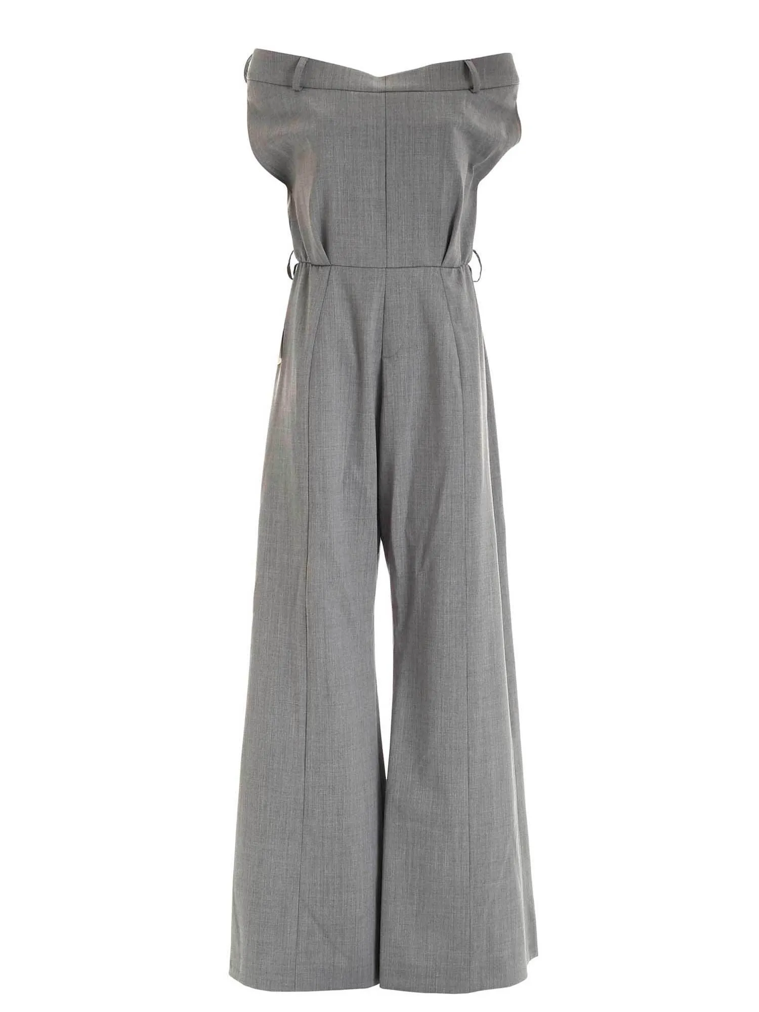 Moschino Gabardine Off-Shoulder Jumpsuit