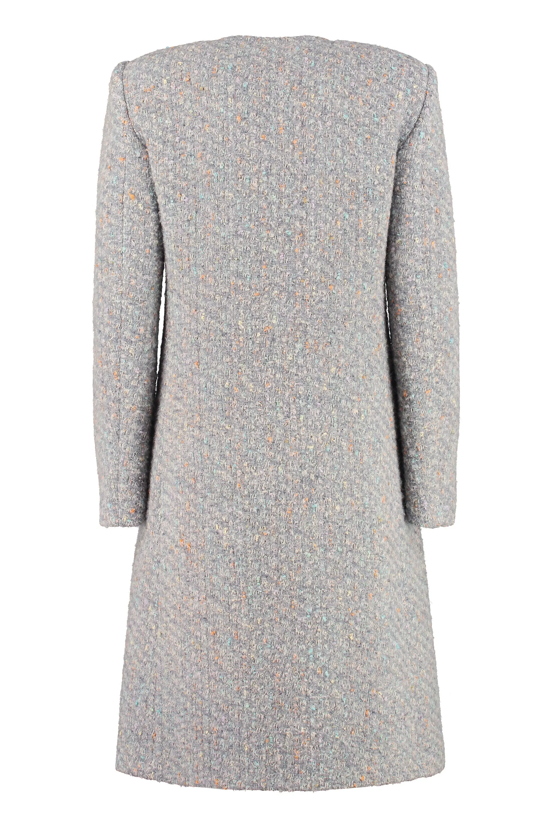 Moschino Knit Zip Detailed Coat