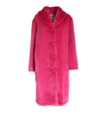 Moschino Single-Breasted Faux Fur Coat
