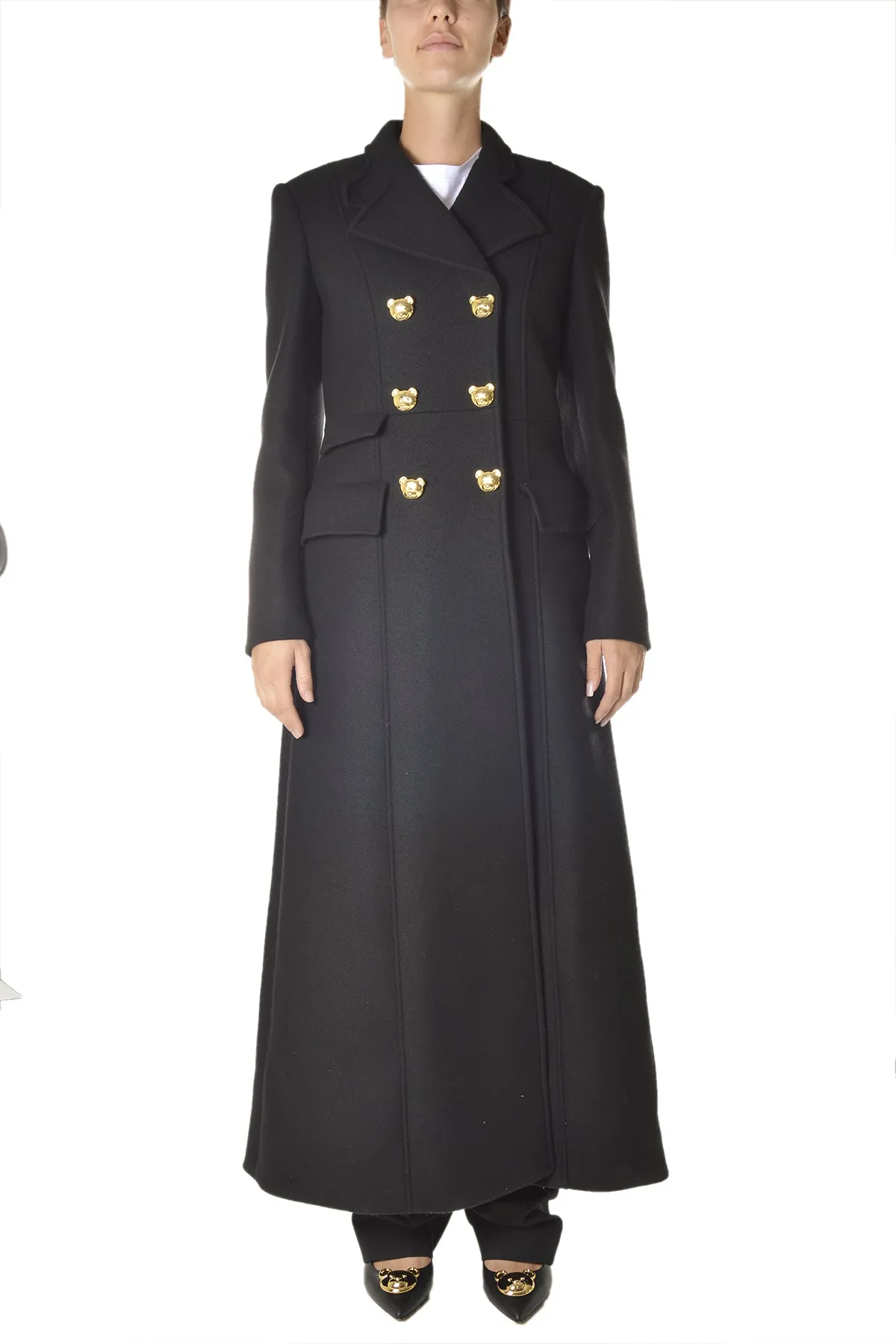 Moschino Teddy Button Embellished Coat