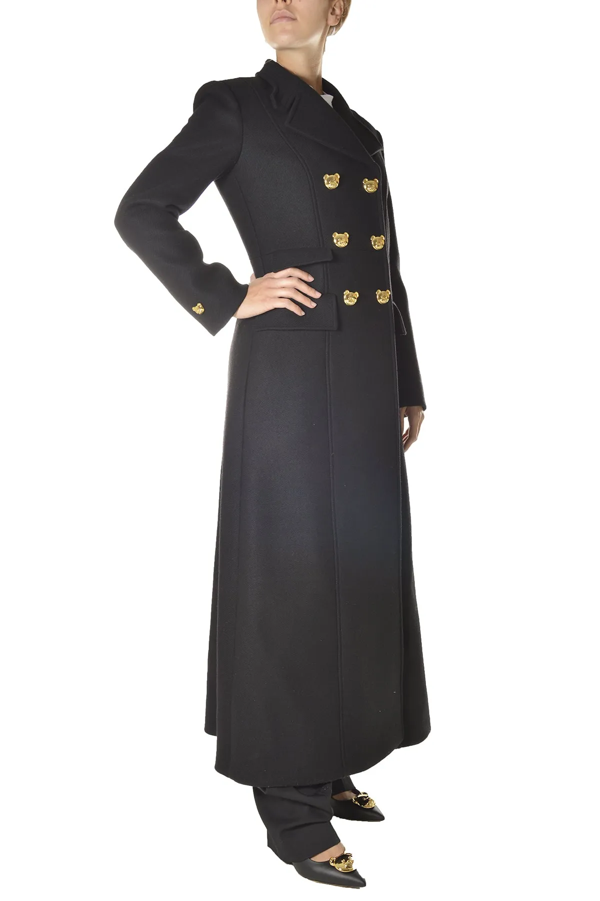 Moschino Teddy Button Embellished Coat