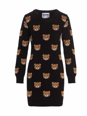 Moschino Teddy Jacquard Knitted Dress