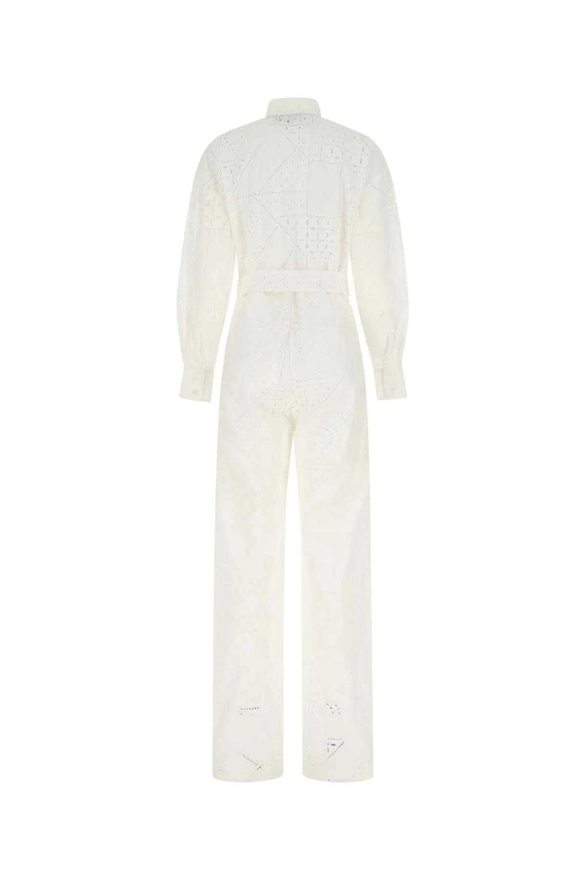 MSGM Belted Long Sleeved Jumpsuit