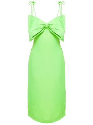 MSGM Bow Detailed Midi Dress