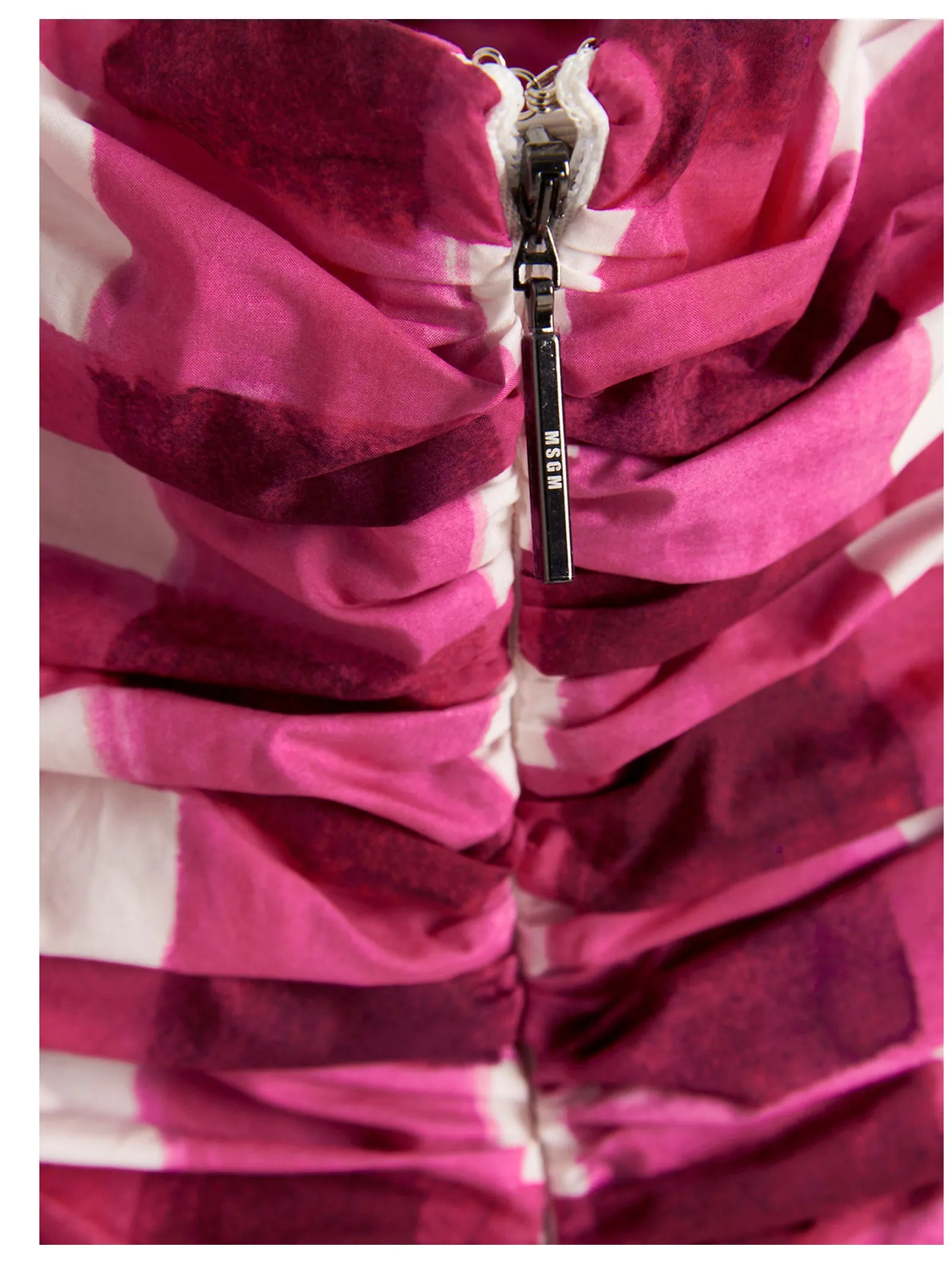 MSGM Check Print Midi Dress