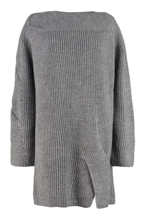 MSGM Chunky-Knit Crewneck Dress