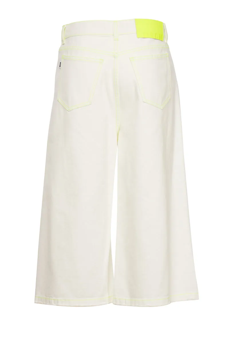 MSGM Cropped Wide Leg Jeans