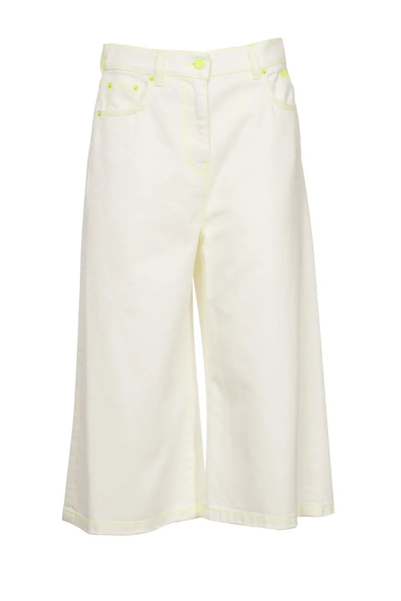 MSGM Cropped Wide Leg Jeans