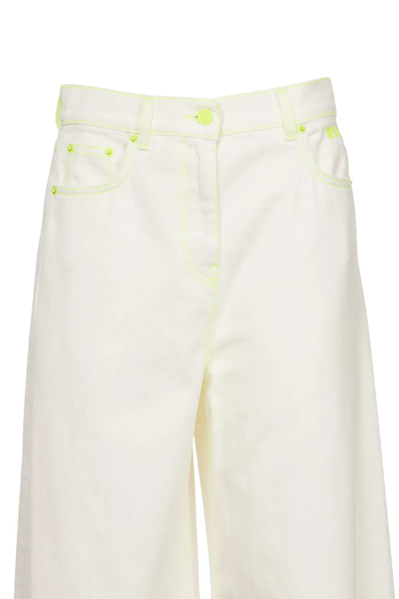 MSGM Cropped Wide Leg Jeans