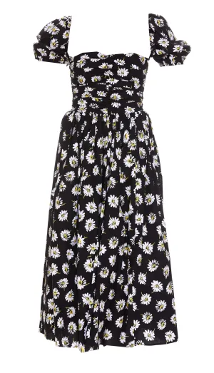 MSGM Floral Print Midi Dress
