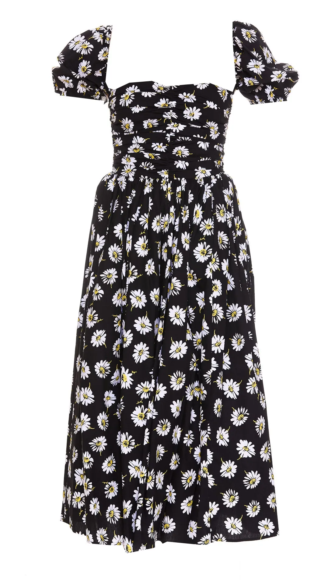 MSGM Floral Print Midi Dress