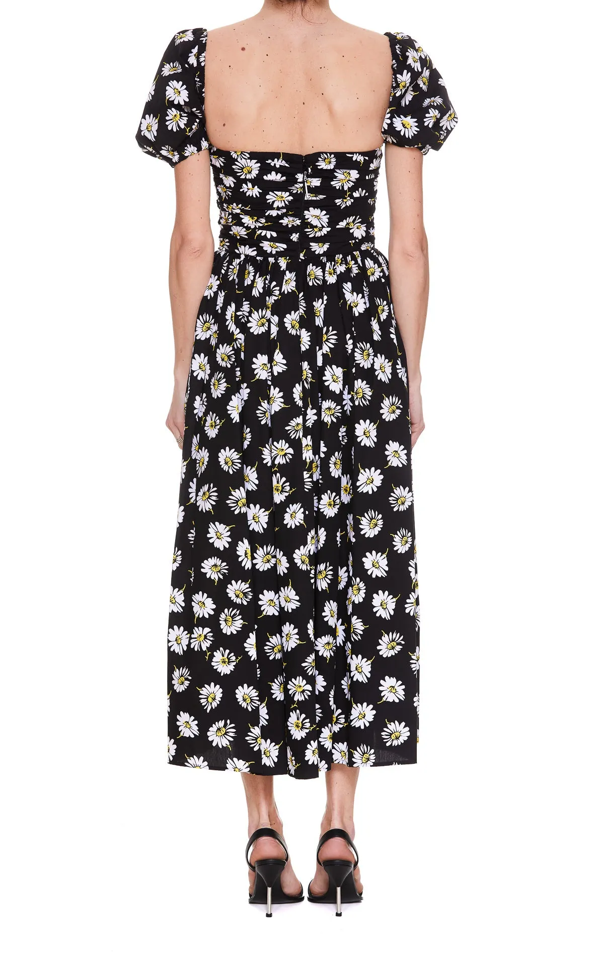MSGM Floral Print Midi Dress