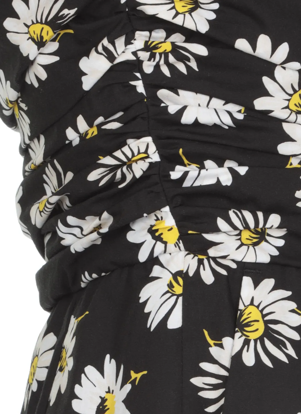 MSGM Floral Print Ruched Detail Jumpsuit