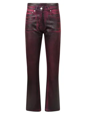 MSGM High-Waisted Coated Jeans