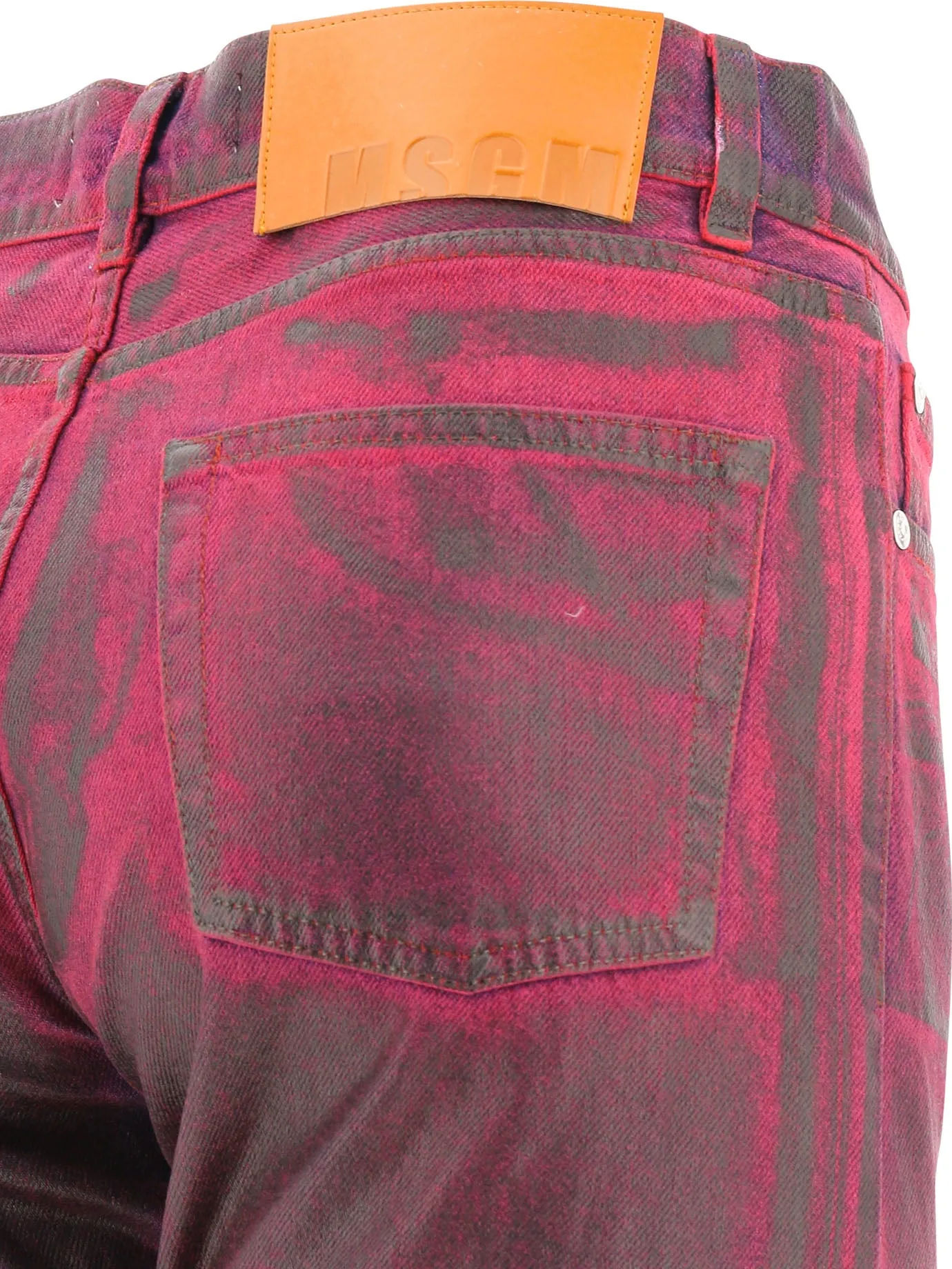 MSGM High Waisted Faded Jeans
