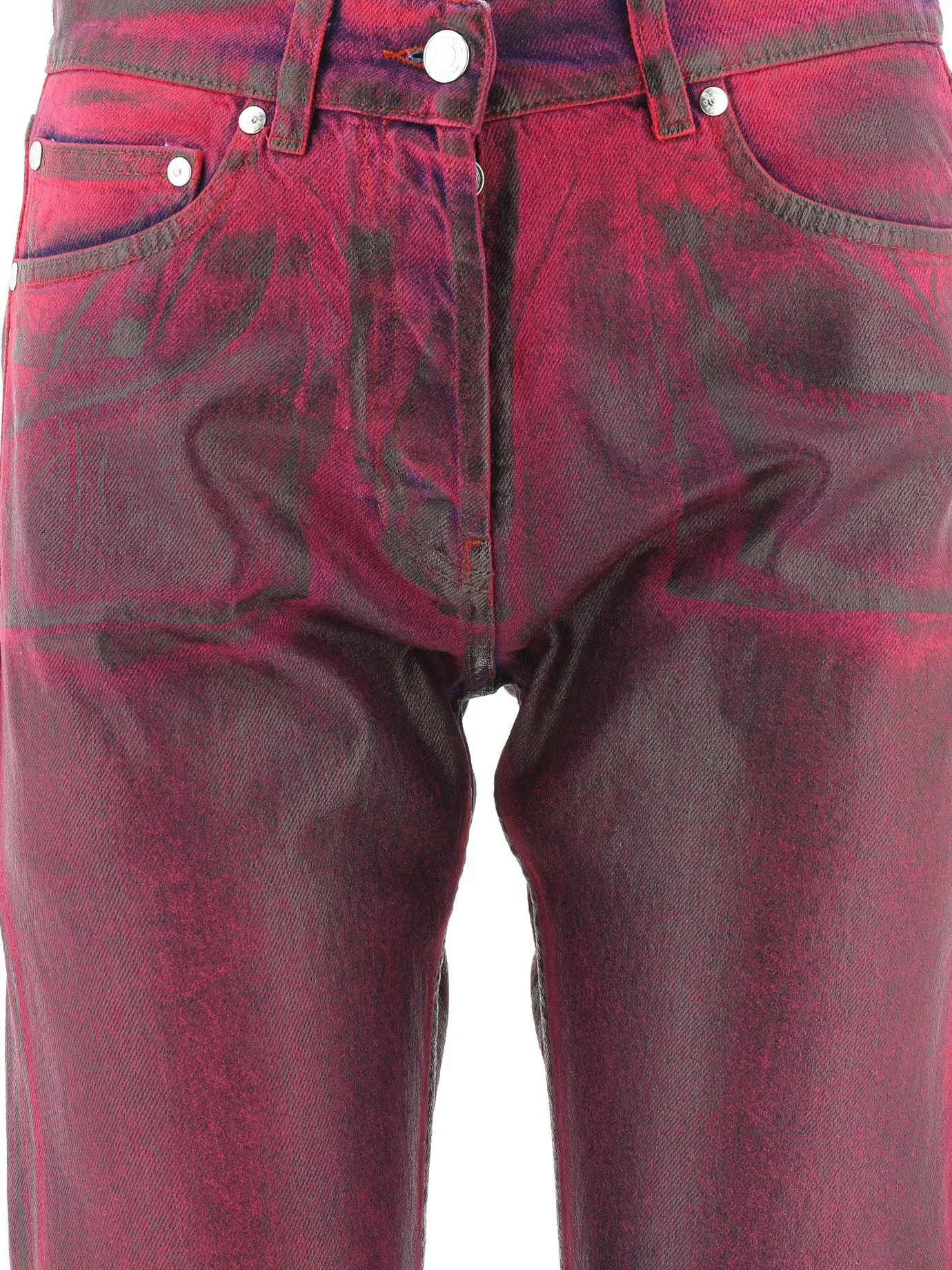 MSGM High Waisted Faded Jeans