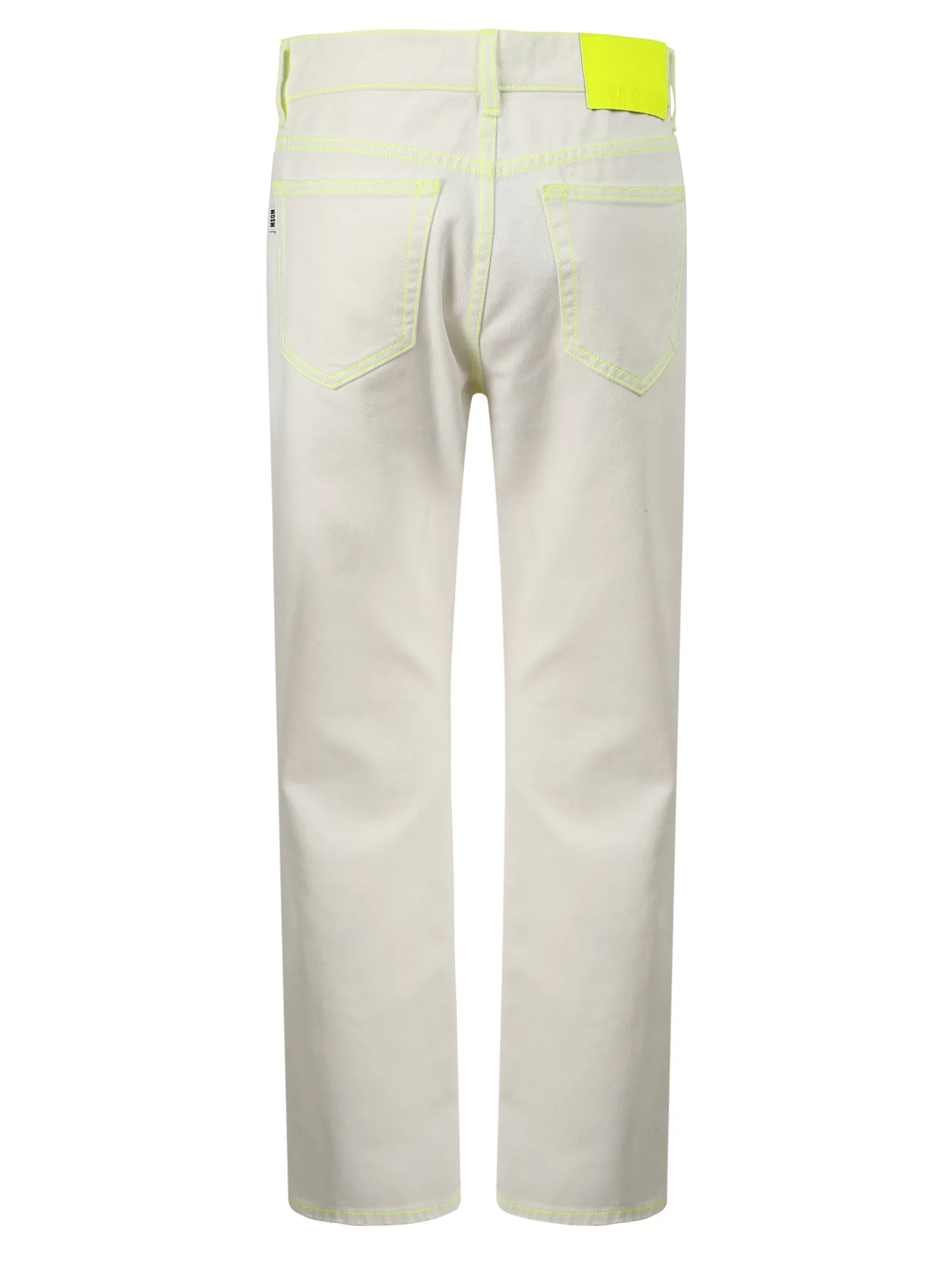 MSGM Logo Patch Wide Leg Jeans