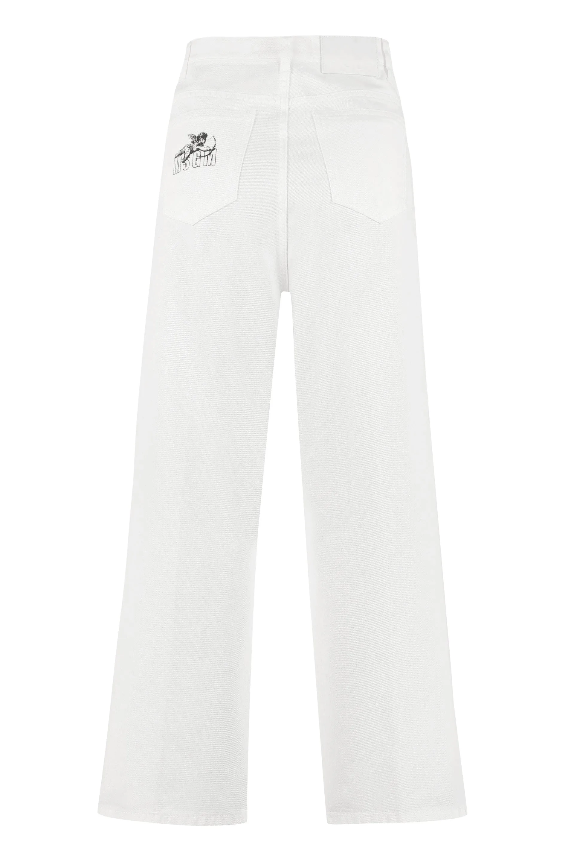 MSGM Logo Printed Flared Jeans