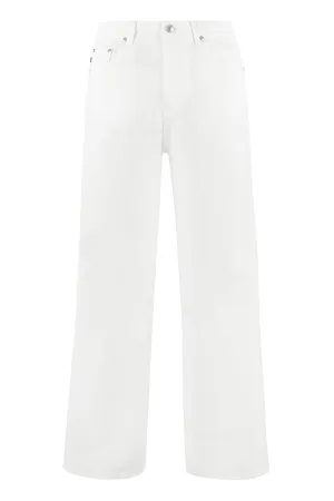 MSGM Logo Printed Flared Jeans