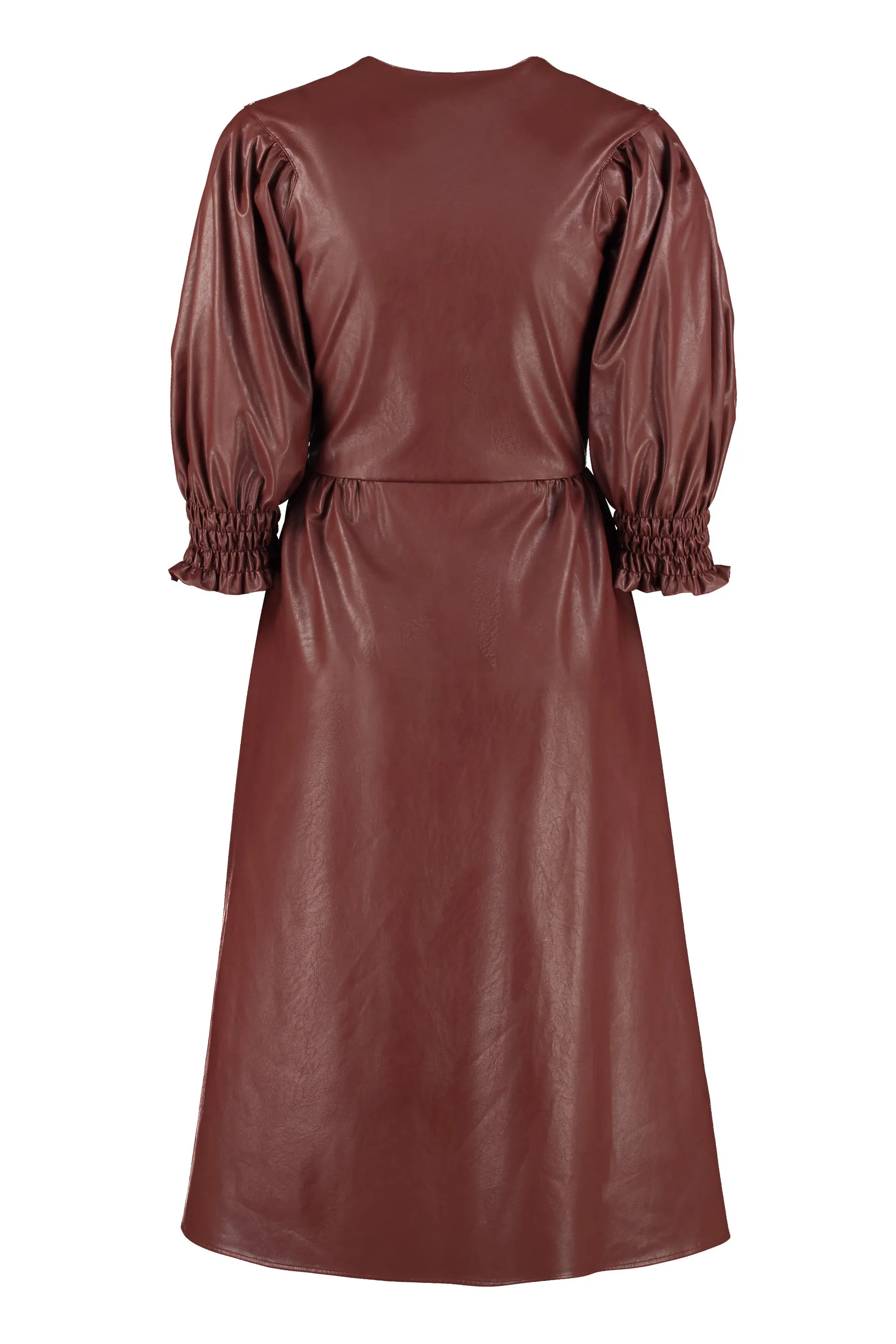 MSGM Puff Sleeve Midi Dress