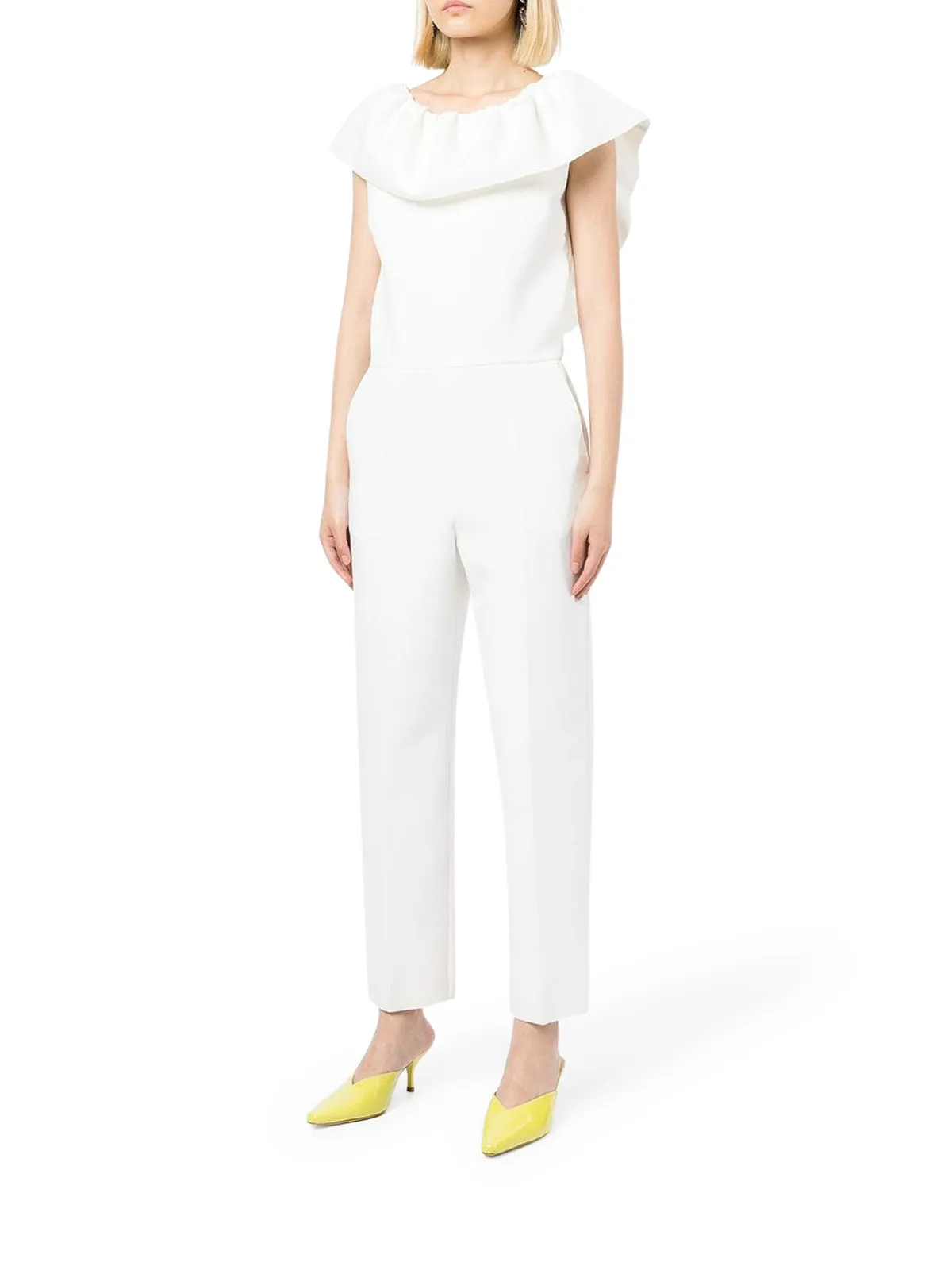 MSGM Ruffled Trim V-Back Jumpsuit