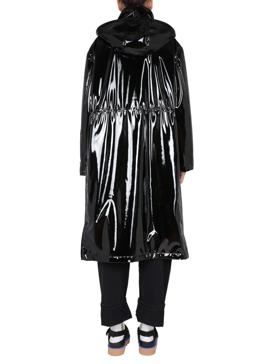 MSGM Shiny Hooded Trench Coat