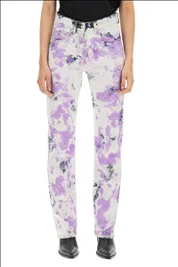 MSGM Tie-Dyed Straight Leg Jeans