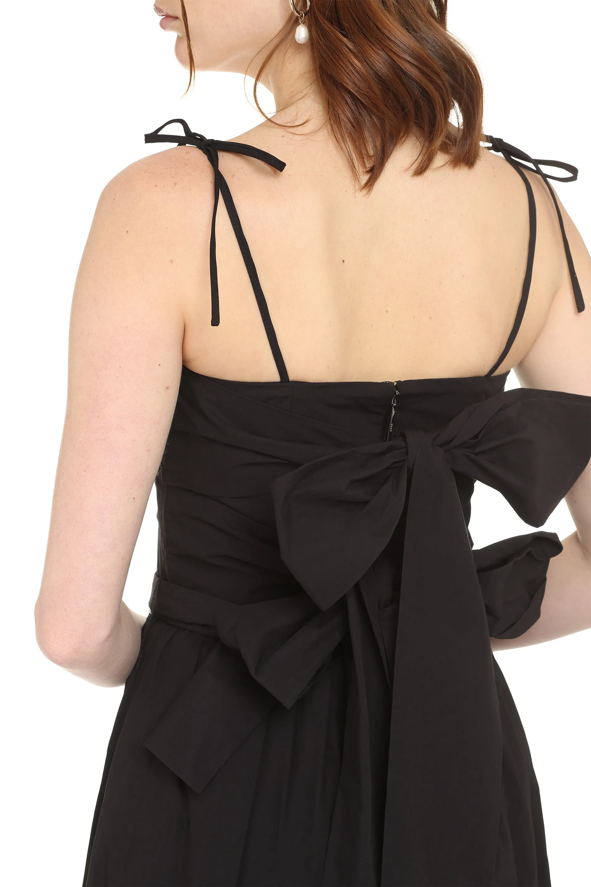 MSGM Tied Waist Strapped Dress