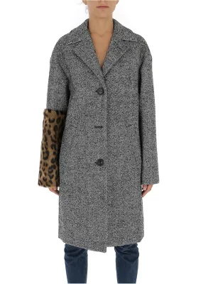 N21 Contrast Panel Single-Breasted Coat